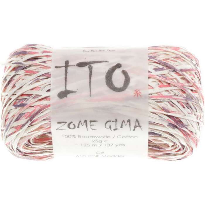 25g ITO - Zome Gima reine Baumwolle Farbe 610 Chilli Madder