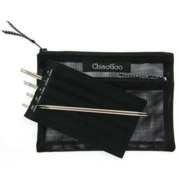 ChiaoGoo TWIST Set MINI Needle tips stainless steel 10cm (extra short)
