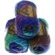NORO Kureyon Wolle Farbe 040 Aqua, Purple Multi