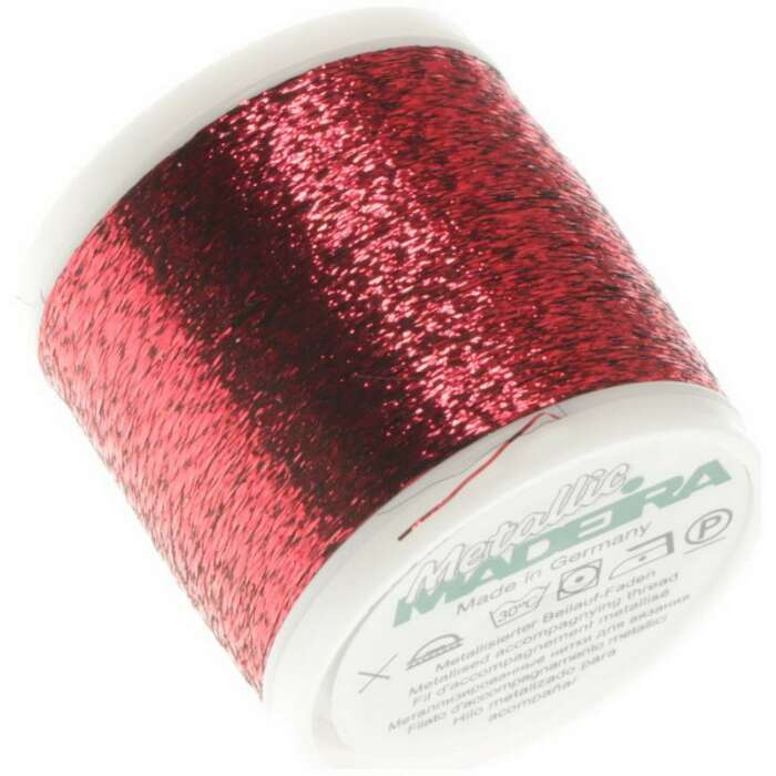Madeira Metallic 120 Beilaufgarn - Rot Farbe 315