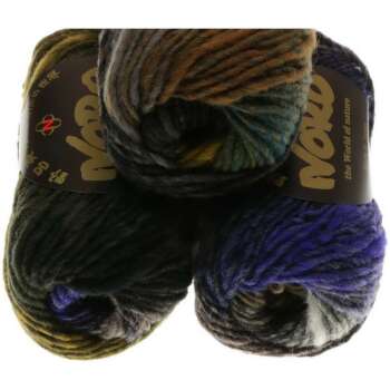 NORO Kureyon Wolle Farbe 283 Black, Royal, Purple, Hunter, Indigo