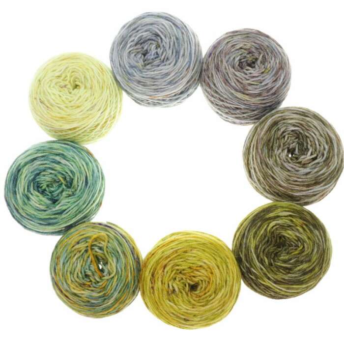 Merino Sock Mini Fadient Murmiliewelten - "Im Auwald"