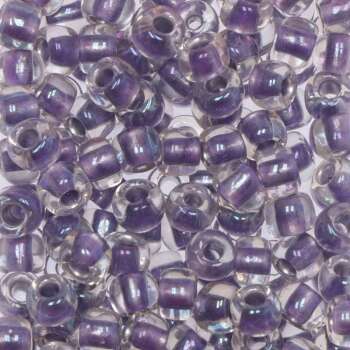 Toho Saatperlen 6/0 Kristal iris mit Farbeinzug Purpur...